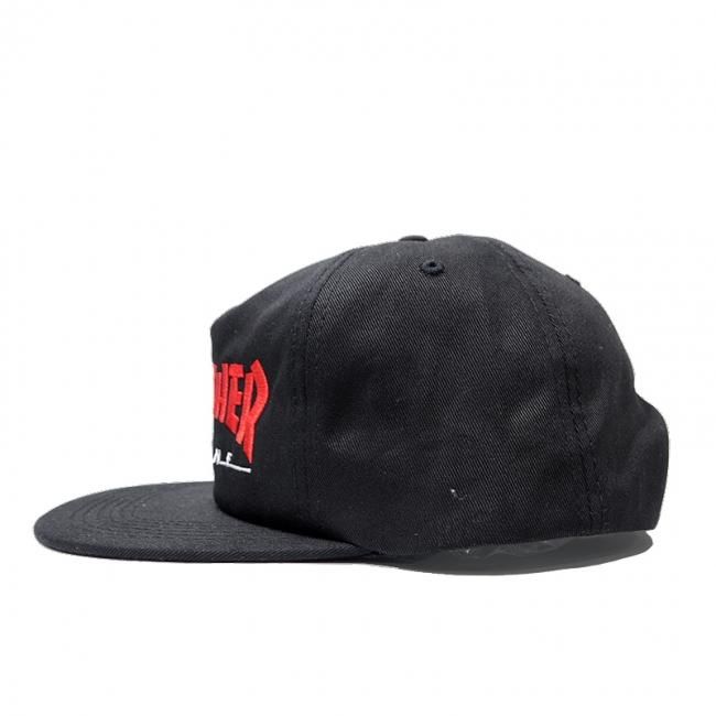 THRASHER MAGAZINE LOGO SNAPBACK CAP / BLACK （スラッシャー 5