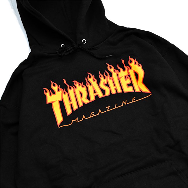 THRASHER FLAME LOGO PULLOVER HOODIE / BLACK （スラッシャー