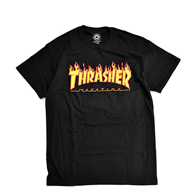 THRASHER FLAME LOGO TEE / BLACK （スラッシャー ロゴTシャツ