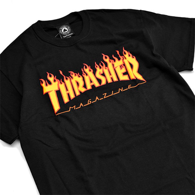 THRASHER FLAME LOGO TEE / BLACK （スラッシャー ロゴTシャツ 