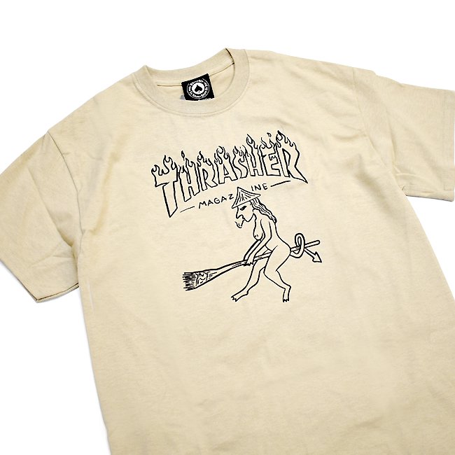 Tan best sale thrasher shirt