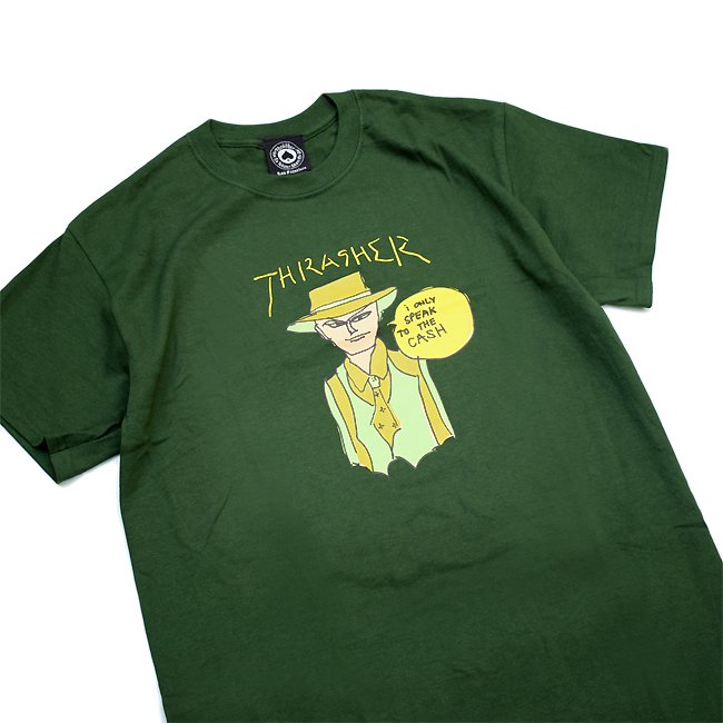 THRASHER GONZ CASH TEE / FOREST GREEN （スラッシャー Tシャツ マークゴンザレス/ゴンズ）