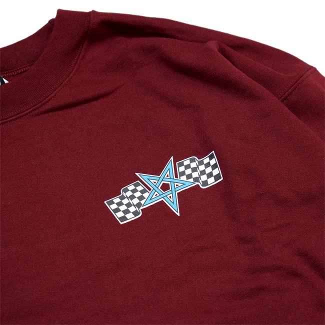 THRASHER RACING CREWNECK / MAROON （スラッシャー クルーネック