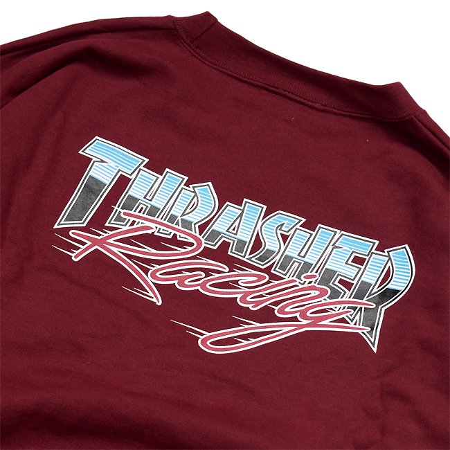 THRASHER RACING CREWNECK / MAROON （スラッシャー クルーネック