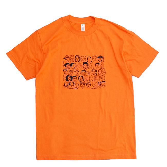 【即納】 OUR LIFE FACE LIFE TEE / ORANGE （アワーライフ TEE/Tシャツ スケートボード