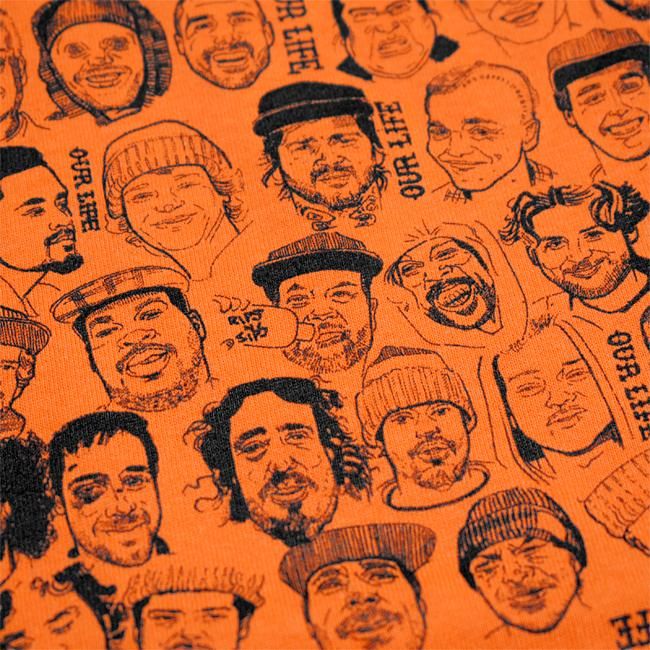 OUR LIFE FACE LIFE TEE / ORANGE （アワーライフ TEE/Tシャツ