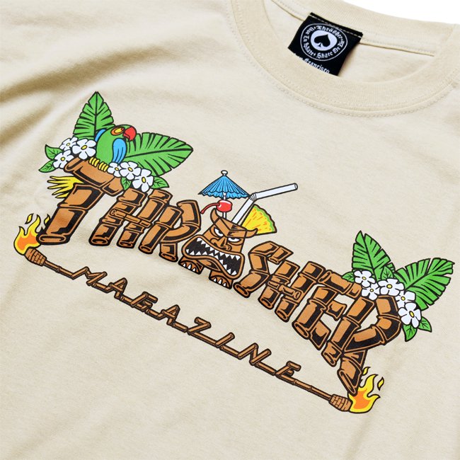 THRASHER TIKI TEE / SAND （スラッシャー ロゴTシャツ） - HORRIBLE'S