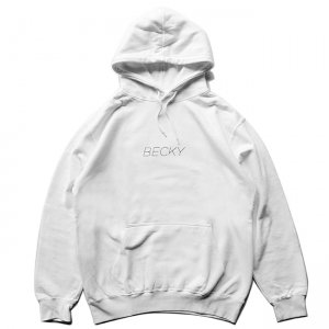 <img class='new_mark_img1' src='https://img.shop-pro.jp/img/new/icons5.gif' style='border:none;display:inline;margin:0px;padding:0px;width:auto;' />BECKY FACTORY LEGS HOODIE/ WHITE (ベッキーファクトリー パーカー / スウェット)
