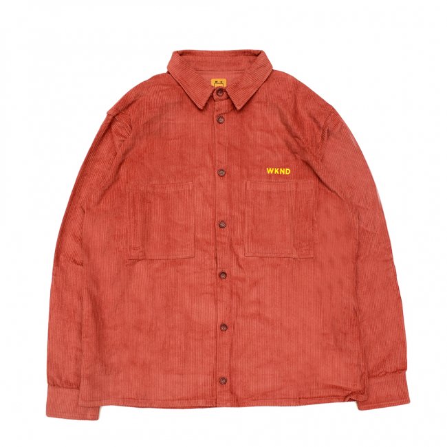 WKND MAJOR CORD BUTTON SHIRT/ BURGUNDY （ウィークエンド