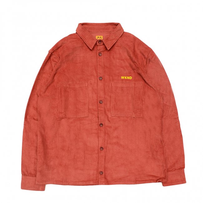 <img class='new_mark_img1' src='https://img.shop-pro.jp/img/new/icons5.gif' style='border:none;display:inline;margin:0px;padding:0px;width:auto;' />WKND MAJOR CORD BUTTON SHIRT/ BURGUNDY （ウィークエンド コーデュロイ長袖シャツ）　