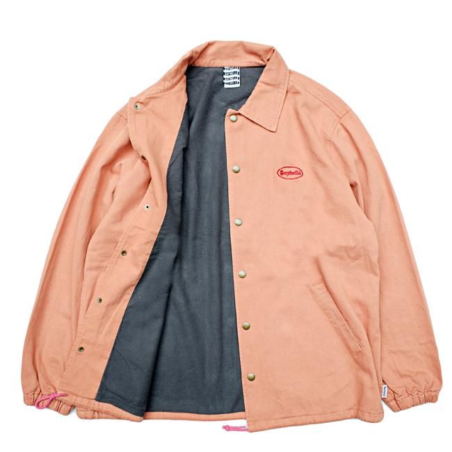 SAYHELLO CASH LOGO WASHED COTTON COACH JACKET / PEACH (セイハロー