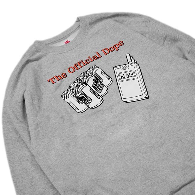 DEAR, OFFICIAL DOPE CREWNECK SWEAT / HEATHER GREY (ディアー
