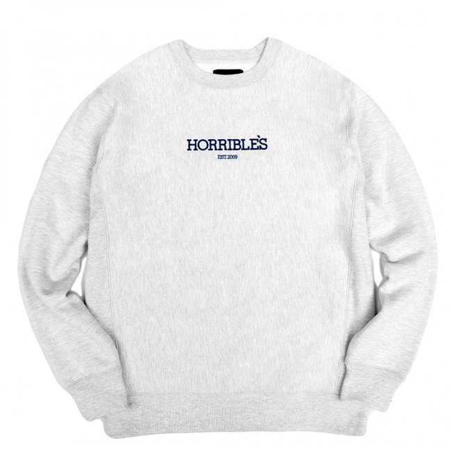 HORRIBLE'S LOGO PREMIUM CREWNECK SWEAT / HEATHER GREY (ホリブルズ