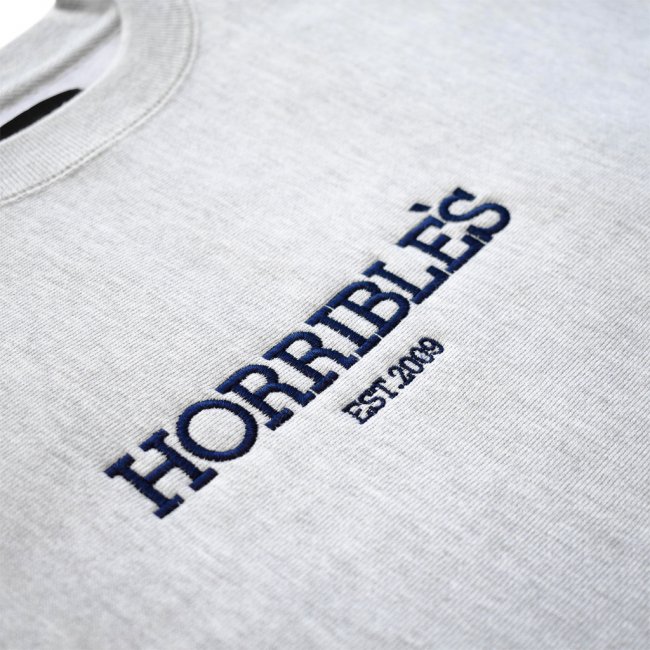 HORRIBLE'S LOGO PREMIUM CREWNECK SWEAT / HEATHER GREY (ホリブルズ クルーネック スウェット)