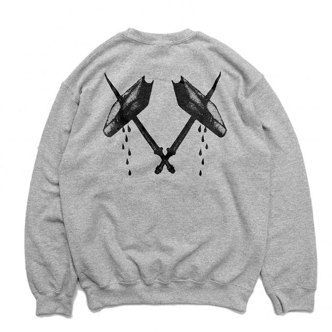 <img class='new_mark_img1' src='https://img.shop-pro.jp/img/new/icons5.gif' style='border:none;display:inline;margin:0px;padding:0px;width:auto;' />FEEVERBUG BLOOD CREWNECK SWEAT / HEATHER GREY (フィバーバグ クルーネック/スウェット)