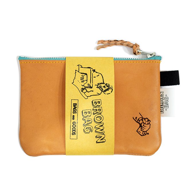 <img class='new_mark_img1' src='https://img.shop-pro.jp/img/new/icons5.gif' style='border:none;display:inline;margin:0px;padding:0px;width:auto;' />BROWNBAG Leather pouch / NATURAL × TURQUOISE (ブラウンバッグ レザーポーチ)