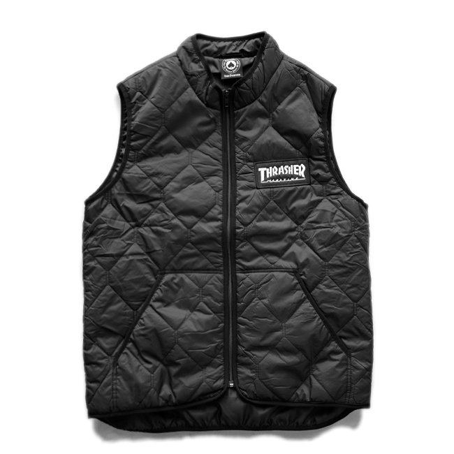 THRASHER MAGAZINE LOGO VEST / BLACK （スラッシャー ベスト