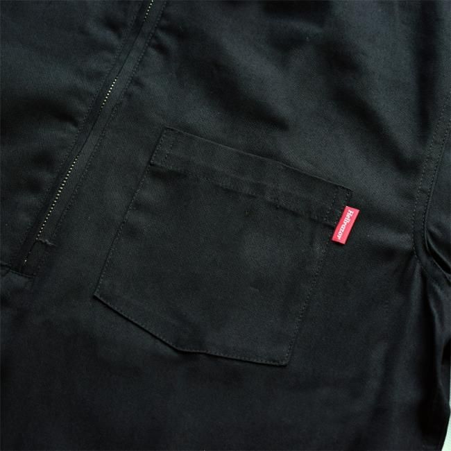 HELLRAZOR HALF ZIP OXFORD SHIRT / BLACK (ヘルレイザー 半袖