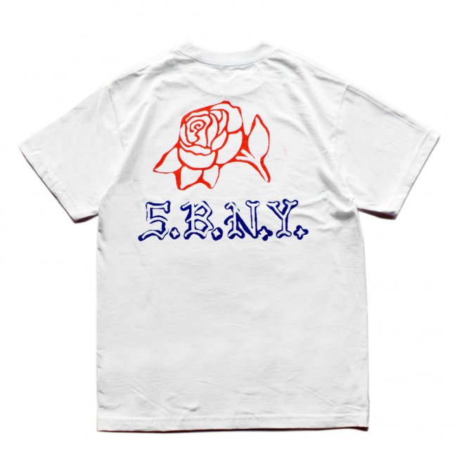<img class='new_mark_img1' src='https://img.shop-pro.jp/img/new/icons5.gif' style='border:none;display:inline;margin:0px;padding:0px;width:auto;' />5BORO DIY ROSE TEE / WHITE (ファイブボロ/Tシャツ)