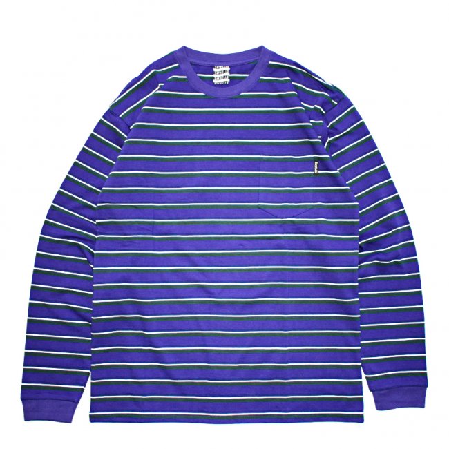 SAYHELLO Border Pocket L/S TEE / Blue (セイハロー / ボーダーロンT