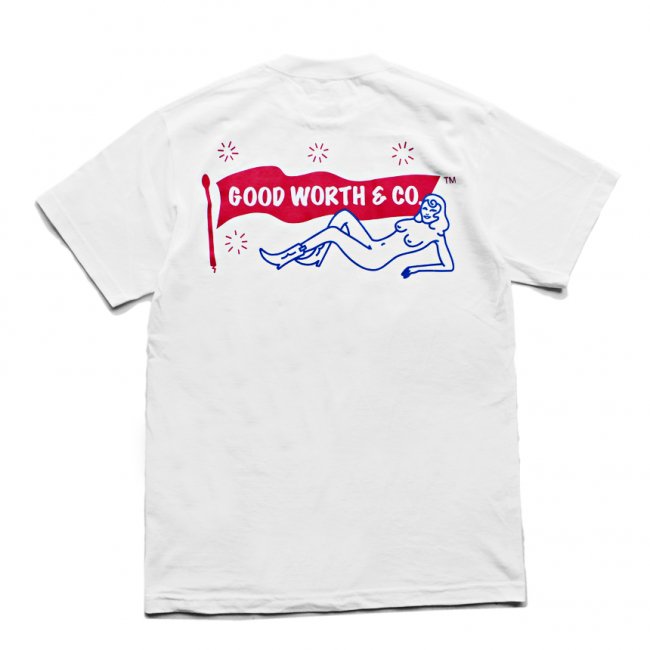 <img class='new_mark_img1' src='https://img.shop-pro.jp/img/new/icons5.gif' style='border:none;display:inline;margin:0px;padding:0px;width:auto;' />Good Worth & Co. LOGO TEE / WHITE (グッドワース Tシャツ)