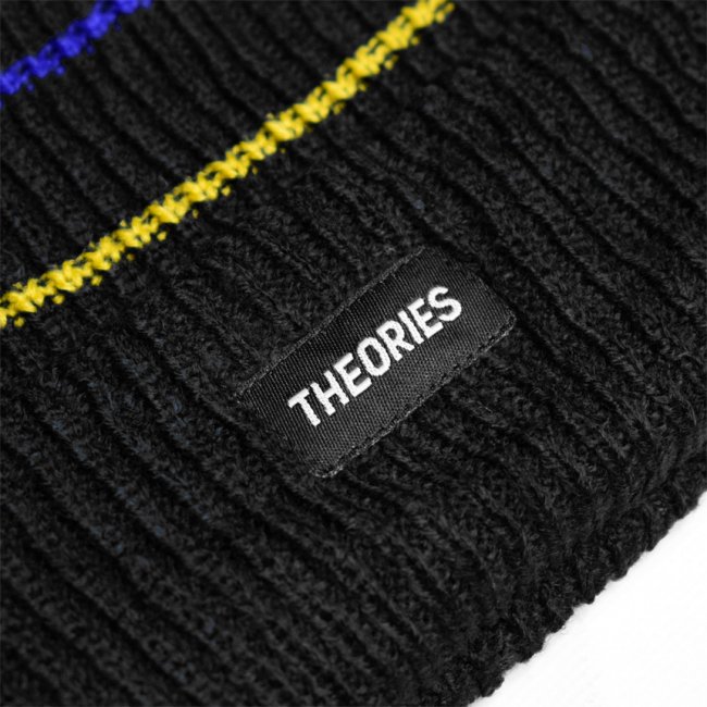 THEORIES THIN STRIPE BEANIE / BLACK （セオリーズ ビーニー/ニット 