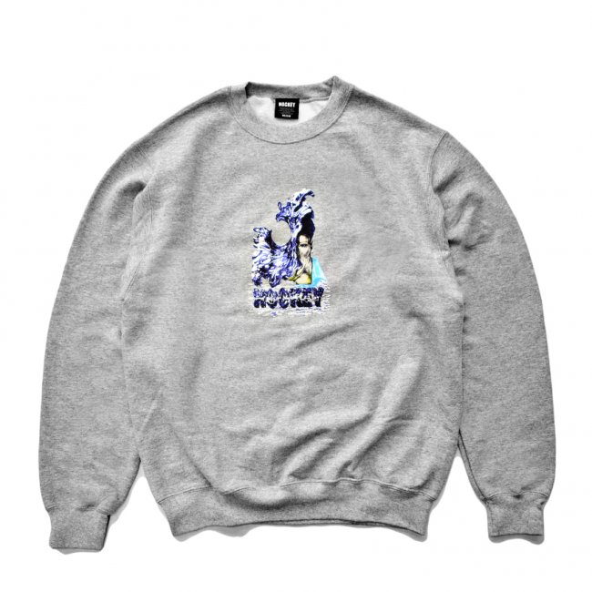 HOCKEY LIQUID METAL CREWNECK SWEAT / GREY HEATHER (ホッキー