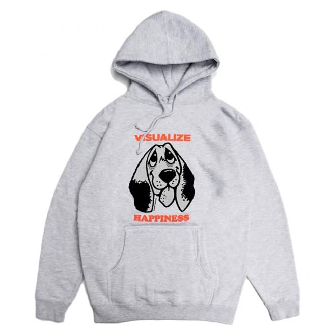 QUASI HAPPINESS HOODIE / HEATHER GREY (クアジ パーカー QUASI HAPPINESS HOODIE / HEATHER GREY (クアジ パーカー
