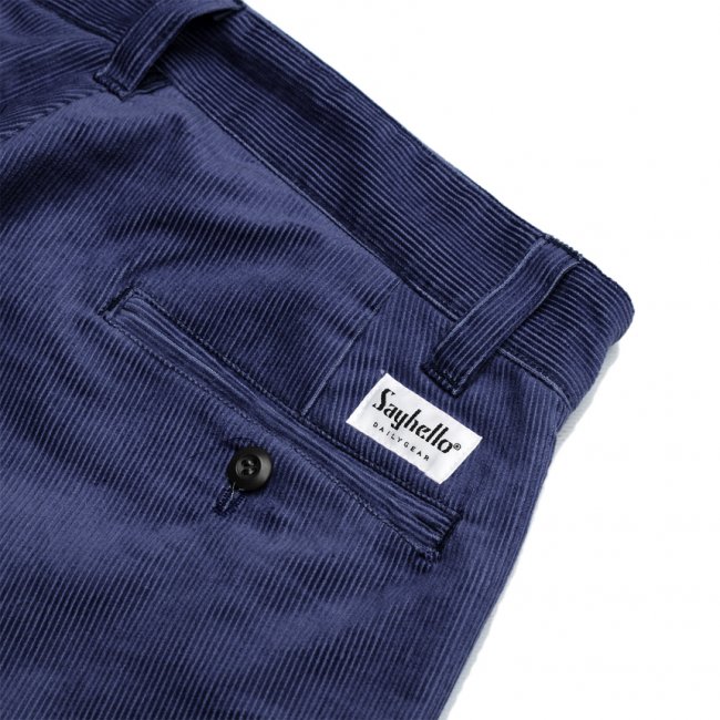 SAYHELLO WORK CORDUROY PANTS WIDE-FIT / NAVY (セイハロー ワーク ...