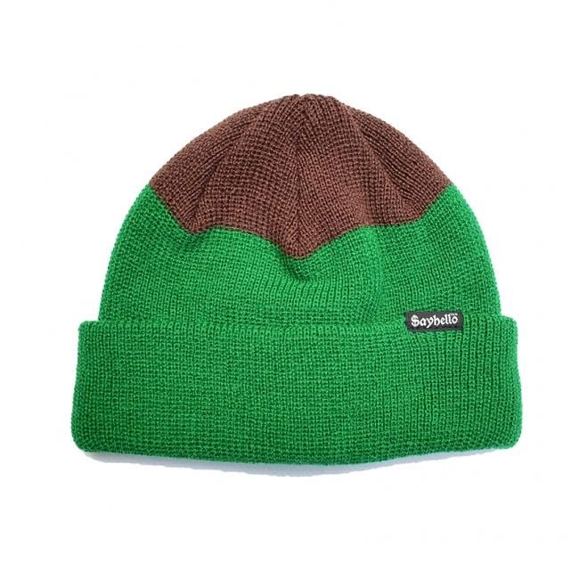 SAYHELLO 2-TONE CASH LOGO KNITED CAP (セイハロー ニット