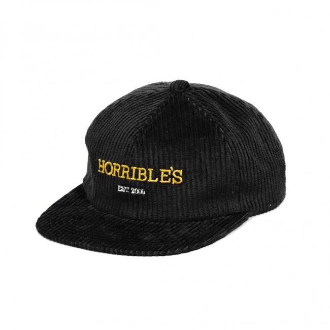 HORRIBLE'S LOGO CORDUROY 6PANEL CAP / BLACK (ホリブルズ