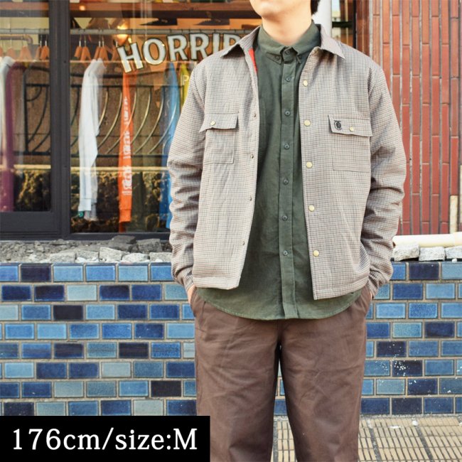 THEORIES LANTERN SHIRT JACKET / ORANGE CHECK（セオリーズ