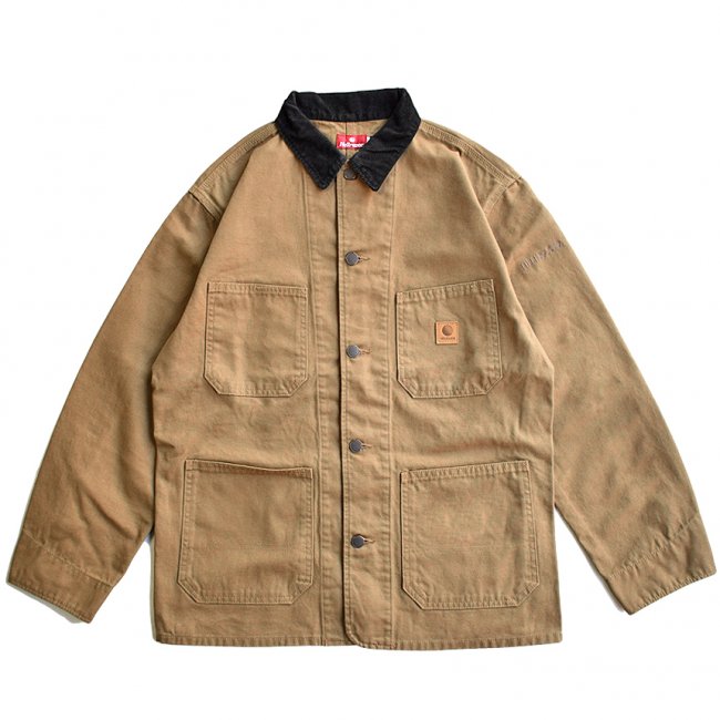 HELLRAZOR PLATINUM PAINTER JACKET / BEIGE BROWN (ヘルレイザー デニムカバーオールジャケット)