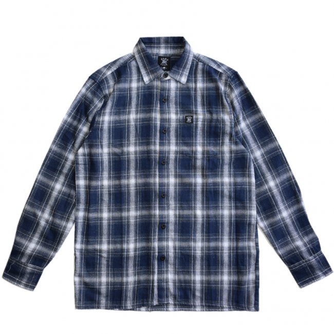 HARDLUCK TRUE L/S FLANNEL SHIRT / BLUE (ハードラック 長袖ネルシャツ)