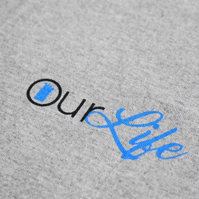 OUR LIFE ONLY LIFE TEE / HEATHER GREY（アワーライフ Tシャツ