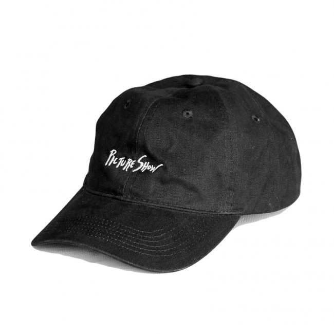 <img class='new_mark_img1' src='https://img.shop-pro.jp/img/new/icons5.gif' style='border:none;display:inline;margin:0px;padding:0px;width:auto;' />PICTURE SHOW SCRIPT DAD HAT / BLACK (ピクチャーショー キャップ)