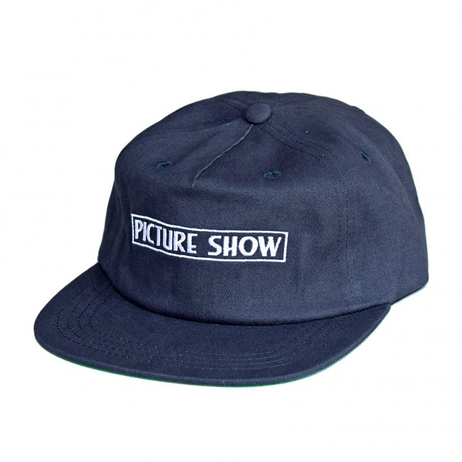 <img class='new_mark_img1' src='https://img.shop-pro.jp/img/new/icons5.gif' style='border:none;display:inline;margin:0px;padding:0px;width:auto;' />PICTURE SHOW VHS STRAPBACK CAP / NAVY (ピクチャーショー キャップ)