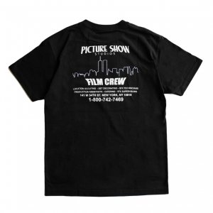 <img class='new_mark_img1' src='https://img.shop-pro.jp/img/new/icons5.gif' style='border:none;display:inline;margin:0px;padding:0px;width:auto;' />PICTURE SHOW FILM CREW TEE / BLACK (ピクチャーショー Tシャツ)