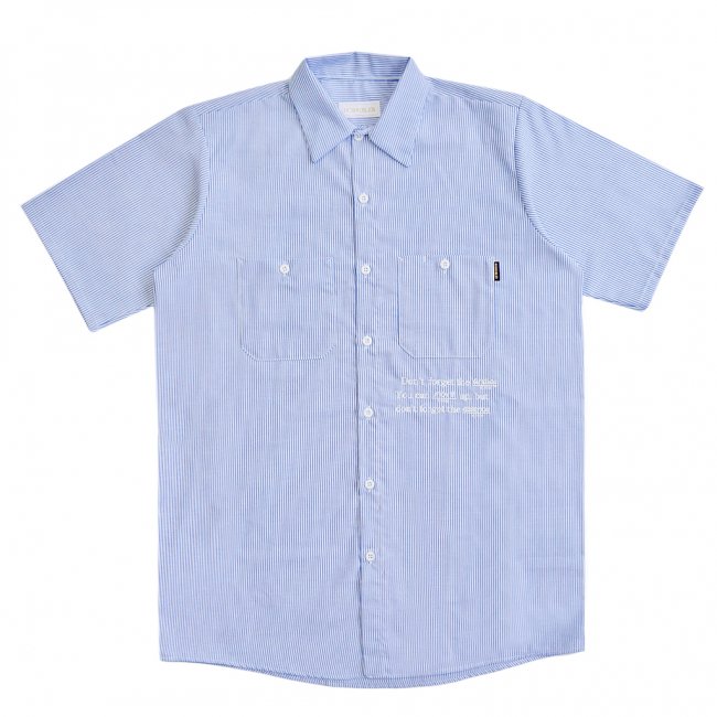 HORRIBLE'S ANALOG S/S WORK SHIRT / BLUE×WHITE (ホリブルズ 半袖