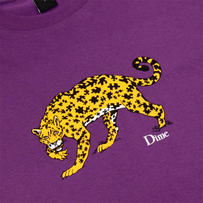 DIME PUZZLE CAT T-SHIRT / DARK MAGENTA (ダイム Tシャツ / 半袖 