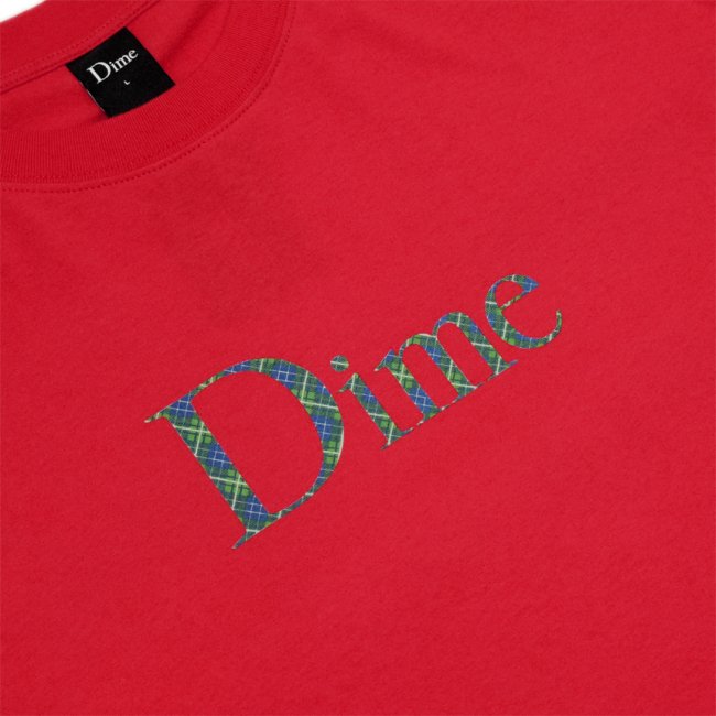 DIME CLASSIC PLAID T-SHIRT / CHERRY (ダイム Tシャツ / 半袖