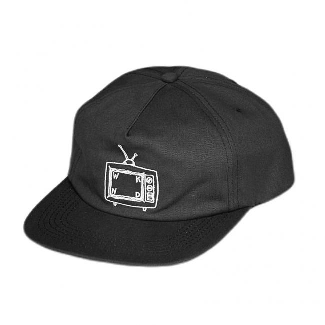 WKND TV LOGO CAP / BLACK（ウィークエンド 5パネルスナップバック 