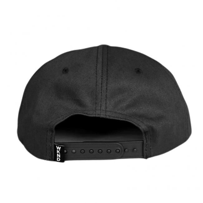 WKND TV LOGO CAP / BLACK（ウィークエンド 5パネルスナップ