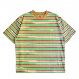 <img class='new_mark_img1' src='https://img.shop-pro.jp/img/new/icons5.gif' style='border:none;display:inline;margin:0px;padding:0px;width:auto;' />WKND STRIPE TEE / GREEN & BROWN （ウィークエンド Tシャツ）　