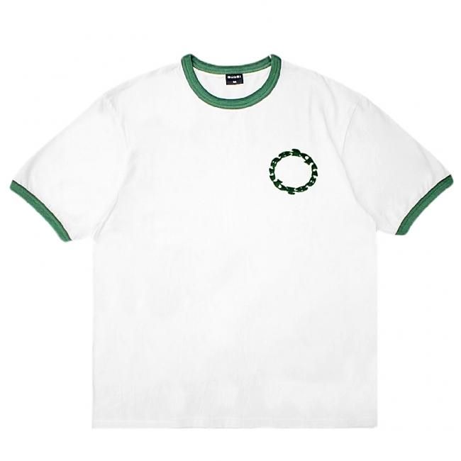 QUASI CALICO RINGER TEE / WHITE (クアジ Tシャツ/半袖