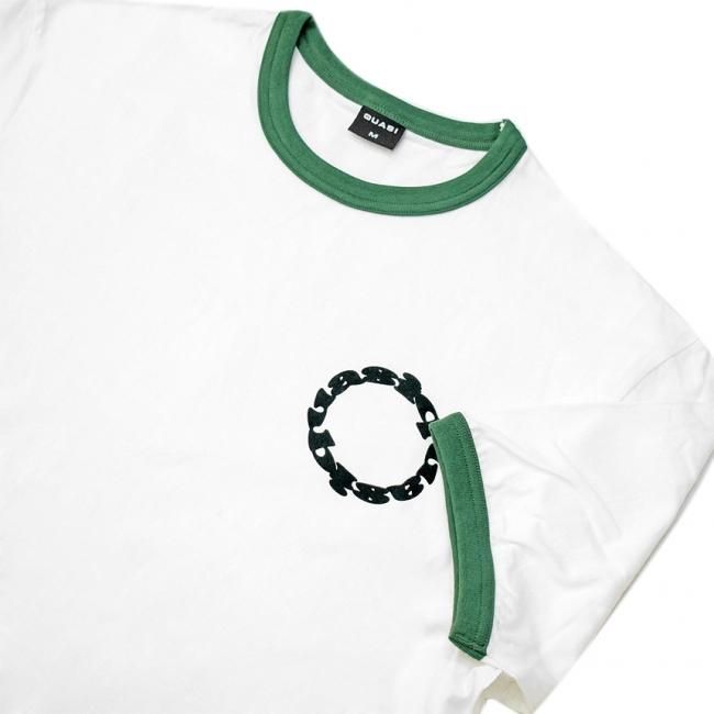 QUASI CALICO RINGER TEE / WHITE (クアジ Tシャツ/半袖