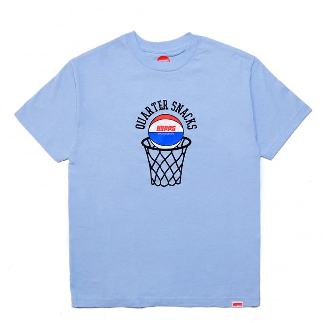 HOPPS×QUARTERSNACKS STREET COMPOSITE T-SHIRT / LIGHT BLUE (ホップス Tシャツ)