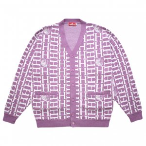 <img class='new_mark_img1' src='https://img.shop-pro.jp/img/new/icons5.gif' style='border:none;display:inline;margin:0px;padding:0px;width:auto;' />HELLRAZOR H MONO CARDIGAN SWEATER / LAVENDER (ヘルレイザー ニットカーディガン)