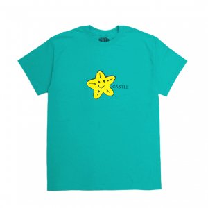 <img class='new_mark_img1' src='https://img.shop-pro.jp/img/new/icons5.gif' style='border:none;display:inline;margin:0px;padding:0px;width:auto;' />CASTLE STAR TEE / TEAL (キャッスル Tシャツ)
