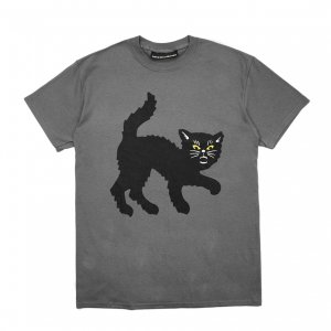 <img class='new_mark_img1' src='https://img.shop-pro.jp/img/new/icons5.gif' style='border:none;display:inline;margin:0px;padding:0px;width:auto;' />CALL ME 917 BLACK CAT TEE / CHARCOAL  (ߡʥ󥻥 T)
